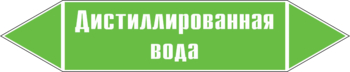 Маркировка трубопровода "дистиллированная вода" (пленка, 507х105 мм) - Маркировка трубопроводов - Маркировки трубопроводов "ВОДА" - Магазин охраны труда и техники безопасности stroiplakat.ru