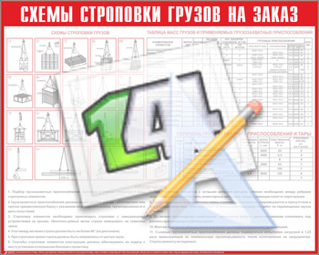 Схема строповки на заказ - Схемы строповки и складирования грузов - Магазин охраны труда и техники безопасности stroiplakat.ru